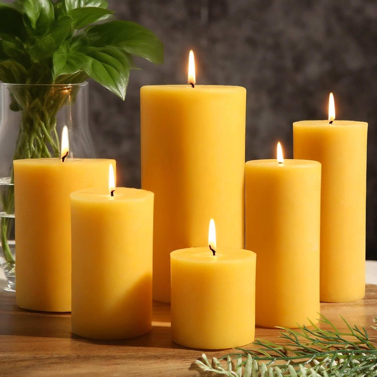 Home Fragrance Non Toxic - Набор из 6 свечей из пчелиного