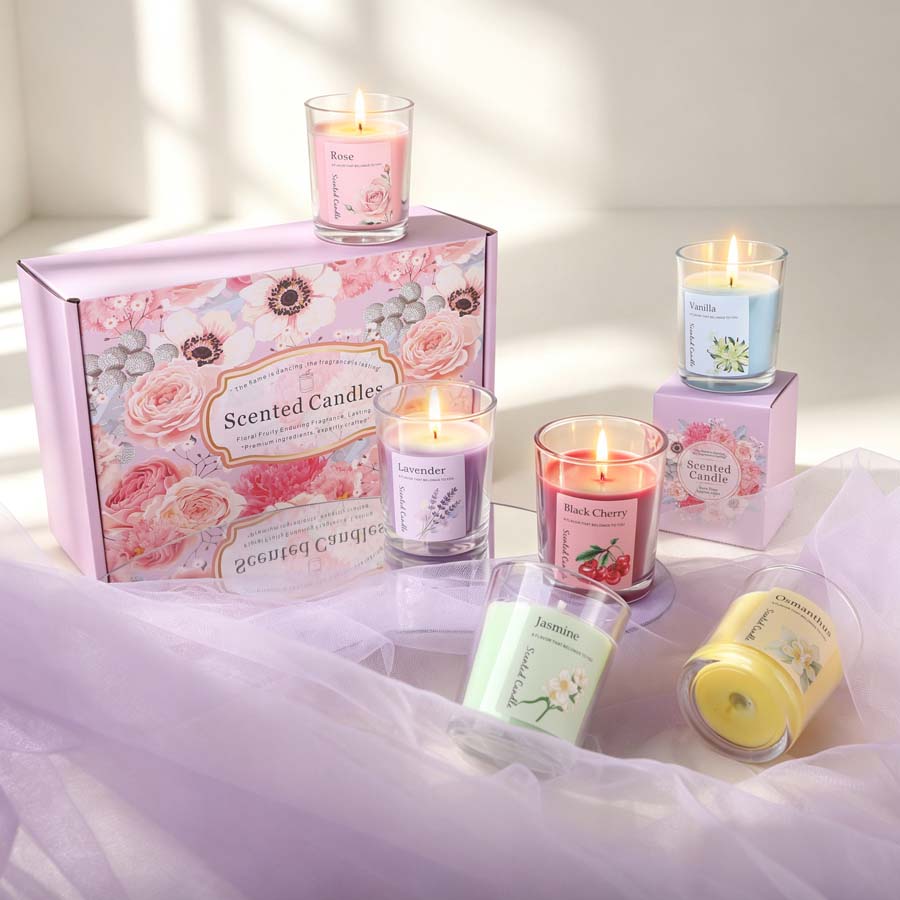 Home Fragrance Gift - Набор ароматических свечей для ароматерапии, 6