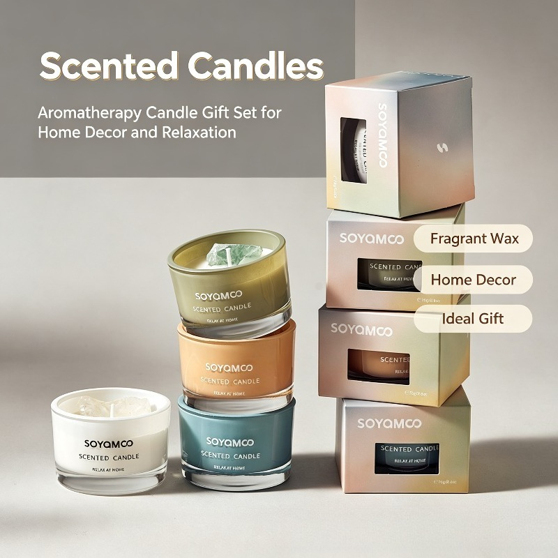 Home Fragrance Non Toxic - 1 шт. Ароматическая свеча с кристаллами,